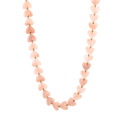 Kralenketting in hartjesvorm | Goud & Roze