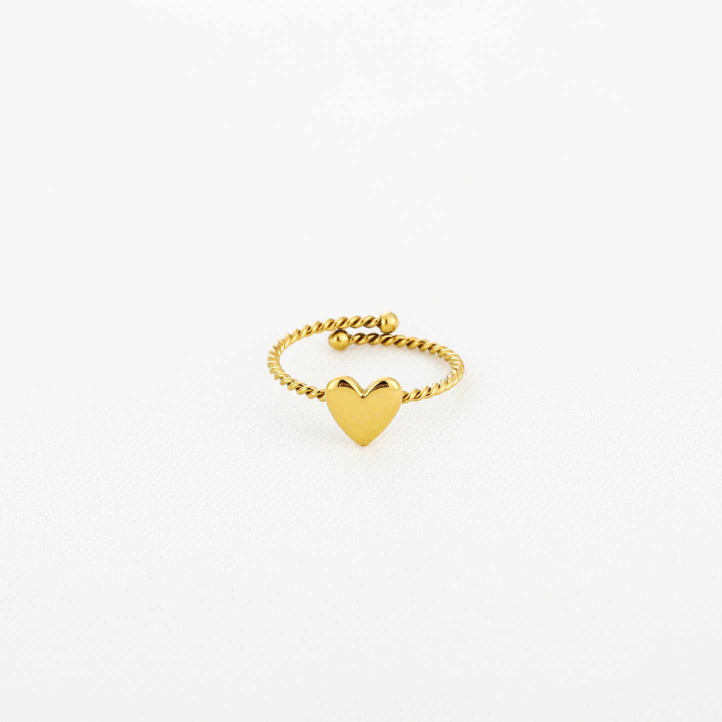 Ring met hartje | Goudkleurig