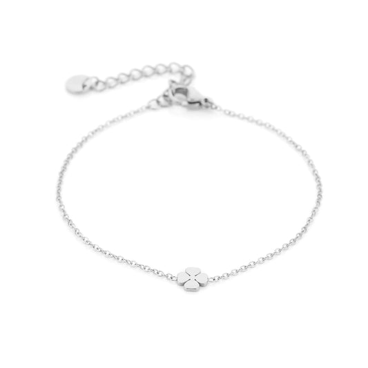 Armband met klavertje vier | Zilverkleurig
