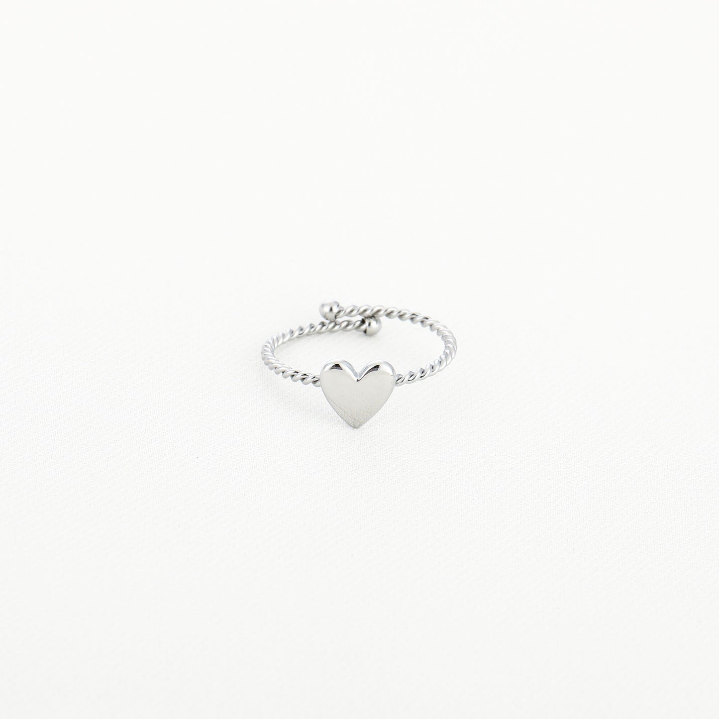 Ring met hartje | Zilverkleurig