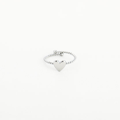 Ring met hartje | Zilverkleurig