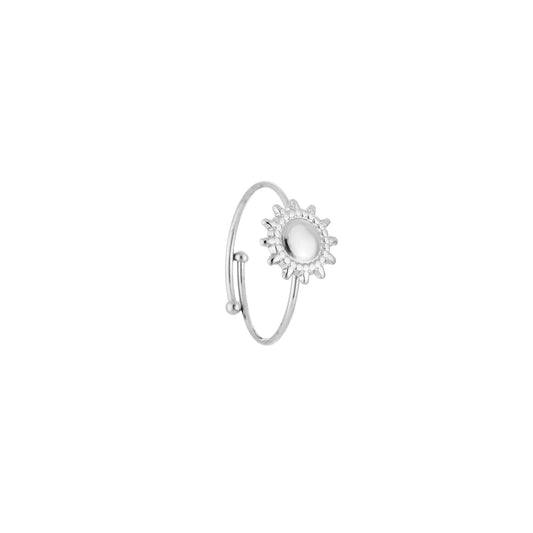 Ring met zonnetje | Zilverkleurig
